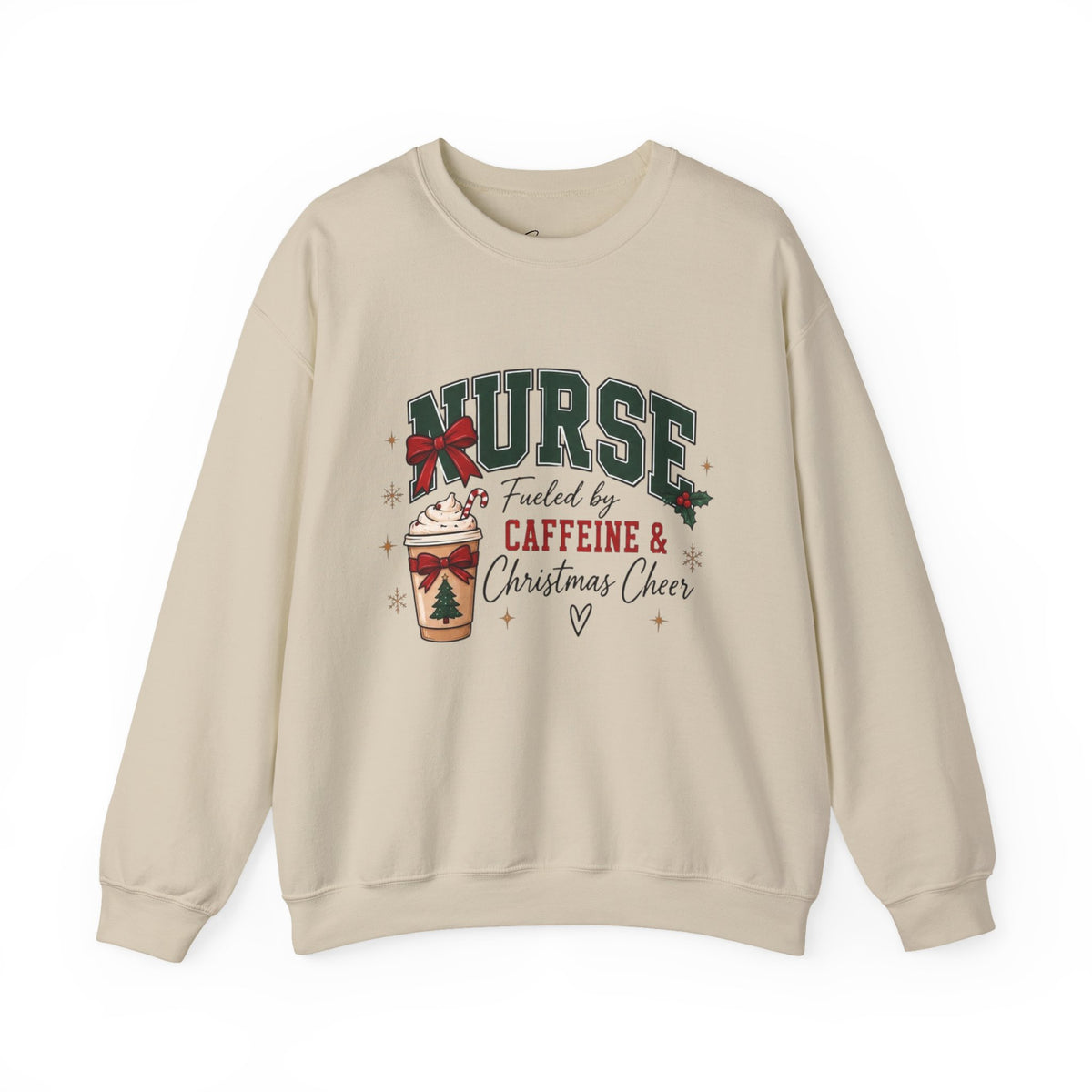 "Fueled by Caffeine” Holiday Crewneck