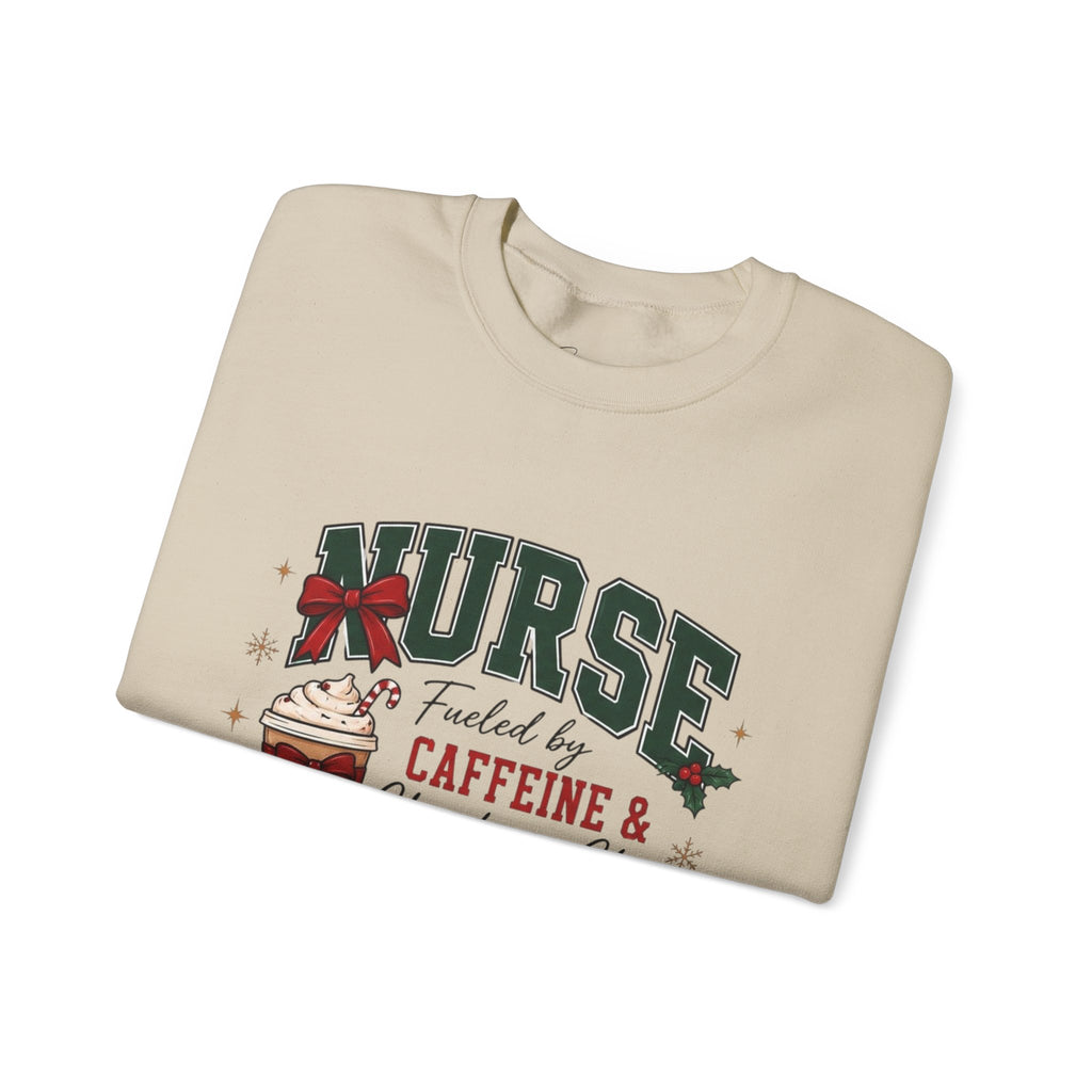 "Fueled by Caffeine” Holiday Crewneck