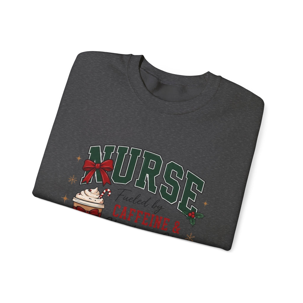 "Fueled by Caffeine” Holiday Crewneck