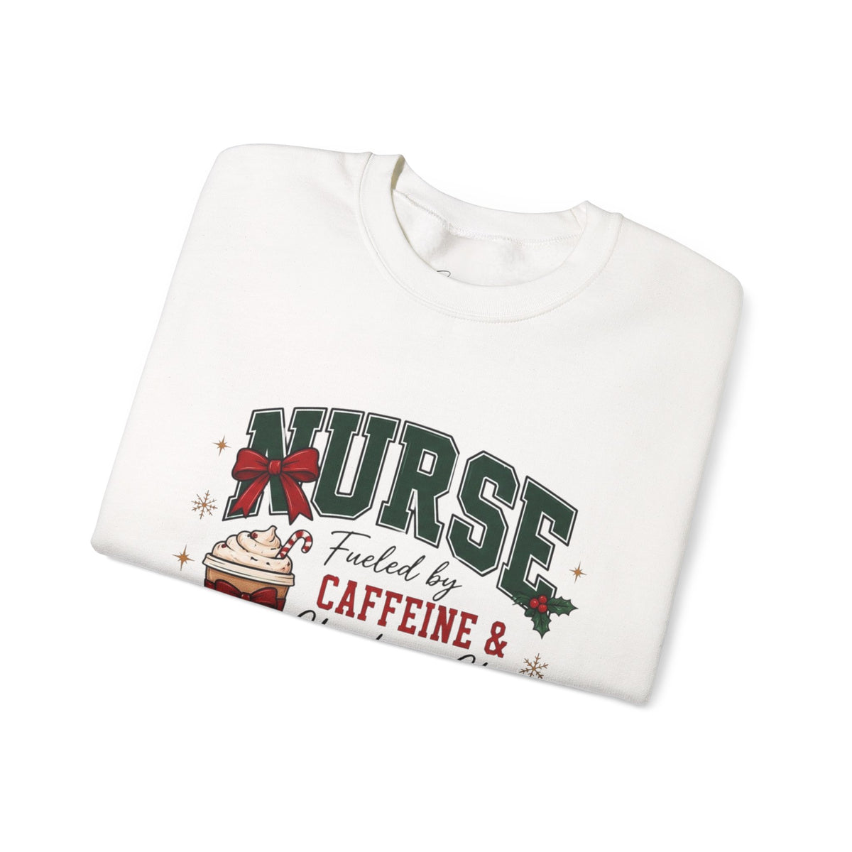 "Fueled by Caffeine” Holiday Crewneck