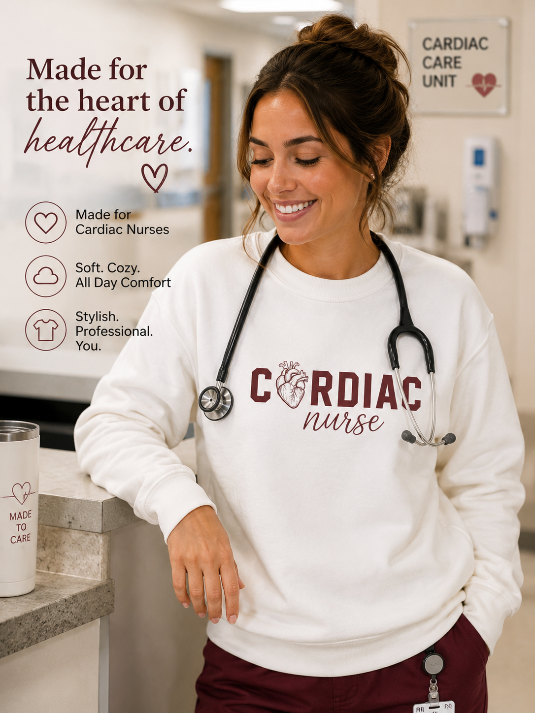 “Cardiac Nurse" Crewneck Sweatshirt